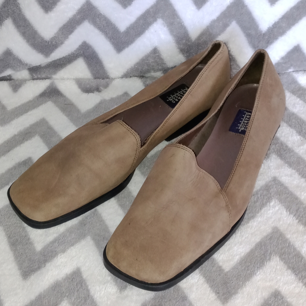 ⏳ 👟 Hillard & Hanson Debbie Tan Suede Shoes Size 8.5